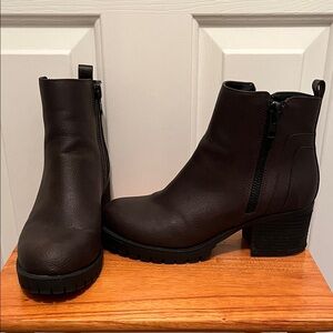 MIA Dark Brown Ankle Booties